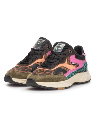 Floris van Bommel Floris Sport Brown Suede print