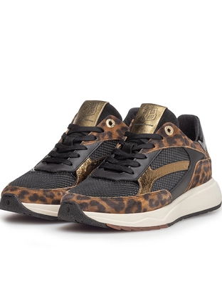 Floris van Bommel Floris Sport Brown Suede print