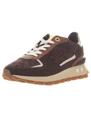 Floris van Bommel Floris Sport DarkBrown Suede print