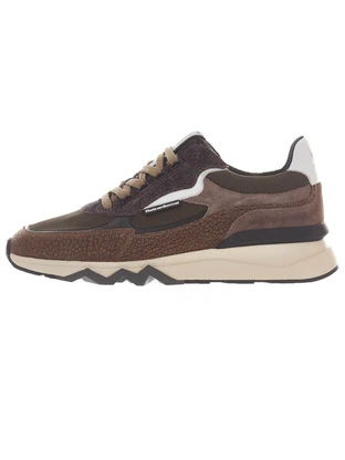 Floris van Bommel Floris Sport DarkGreen Suede print