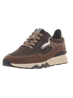 Floris van Bommel Floris Sport DarkGreen Suede print