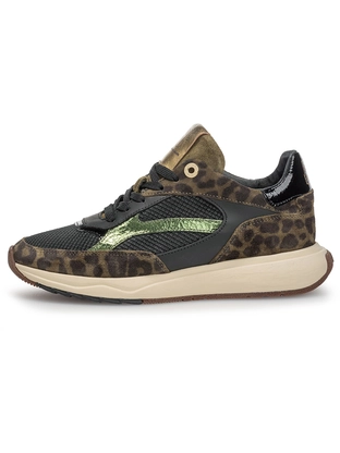 Floris van Bommel Floris Sport DarkGreen Suede print