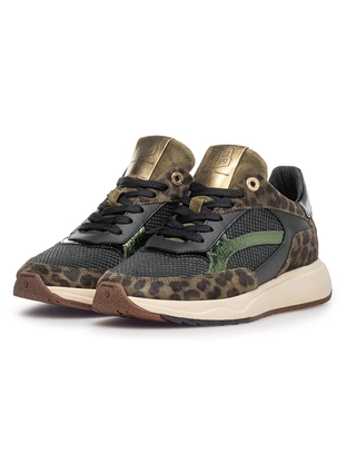Floris van Bommel Floris Sport DarkGreen Suede print