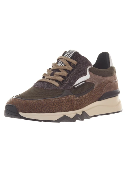 Floris van Bommel Floris Sport DarkGreen Suede print