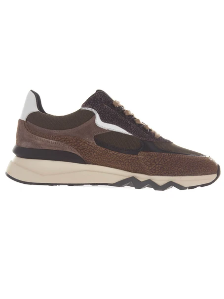 Floris van Bommel Floris Sport DarkGreen Suede print