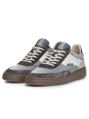Floris van Bommel Floris Sport DarkGrey Suede print