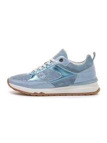 Floris van Bommel Floris Sport LightBlue Suede Print