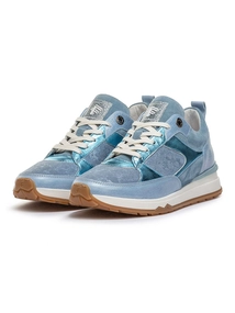 Floris van Bommel Floris Sport LightBlue Suede Print