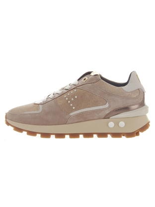 Floris van Bommel Floris Sport Taupe Suede print
