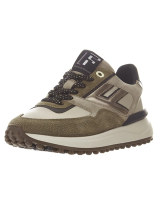 Floris van Bommel Floris Sport Taupe Suede print