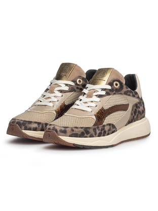 Floris van Bommel Floris Sport Taupe Suede print
