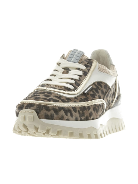 Floris van Bommel Floris Sport Taupe Suede Print