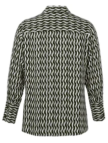 Frapp Bluse Hemdkragen 1/1 Arm Druck