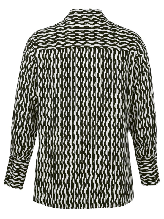 Frapp Bluse Hemdkragen 1/1 Arm Druck