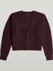 G-Star Cable cropped cardi knit wmn