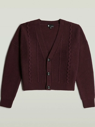 G-Star Cable cropped cardi knit wmn