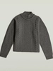 G-Star Cable double collar knit wmn