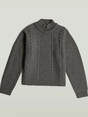 G-Star Cable double collar knit wmn