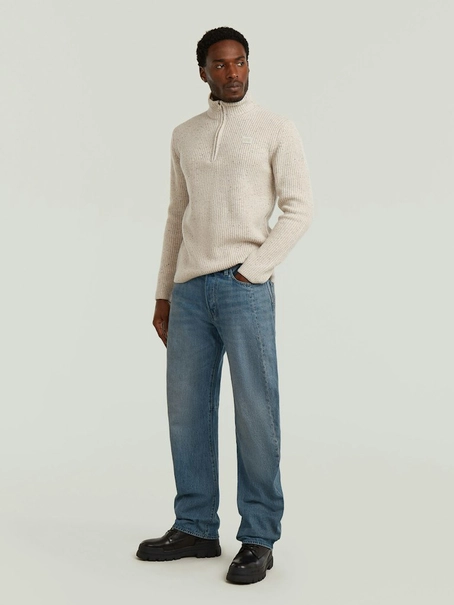 G-Star Double collar half zip knit