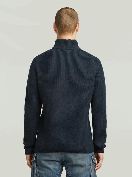 G-Star Double collar half zip knit