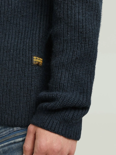 G-Star Double collar half zip knit