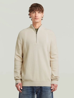 G-Star Structure half zip knit