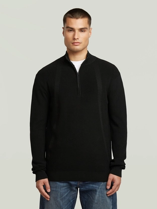 G-Star Structure half zip knit