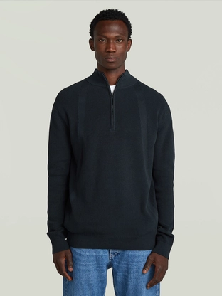 G-Star Structure half zip knit