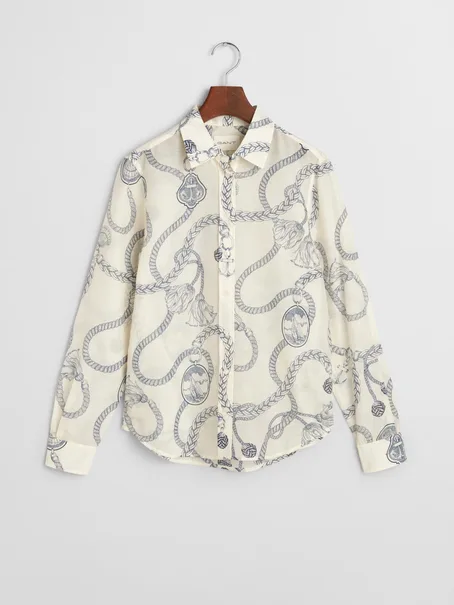 GANT SAILING PRINT COT SILK SHIRT