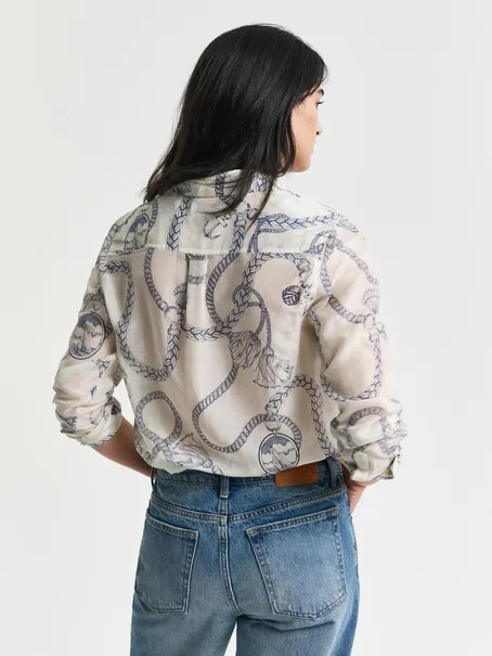 GANT SAILING PRINT COT SILK SHIRT