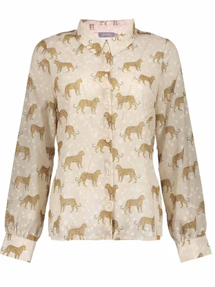 Geisha Blouse animal, dots