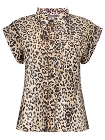 Geisha Blouse leopard S/L