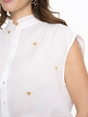 Geisha Blouse lurex hearts