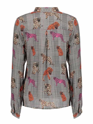 Geisha Blouse print animal lurex