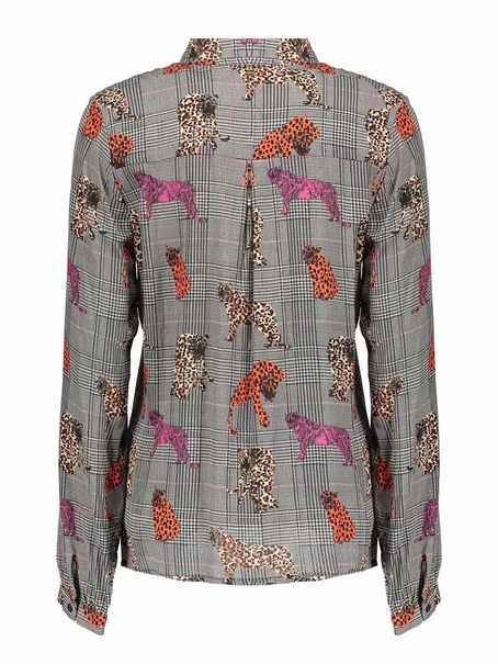 Geisha Blouse print animal lurex