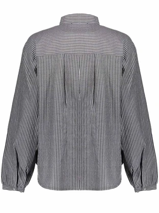 Geisha Blouse stripes with bow