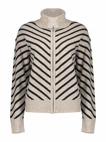 Geisha Cardigan zip striped