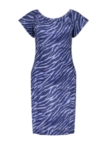 Geisha Dress elastic neck AOP