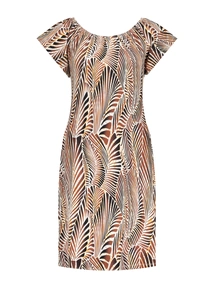 Geisha Dress elastic neck AOP