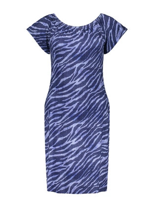 Geisha Dress elastic neck AOP