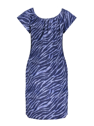 Geisha Dress elastic neck AOP
