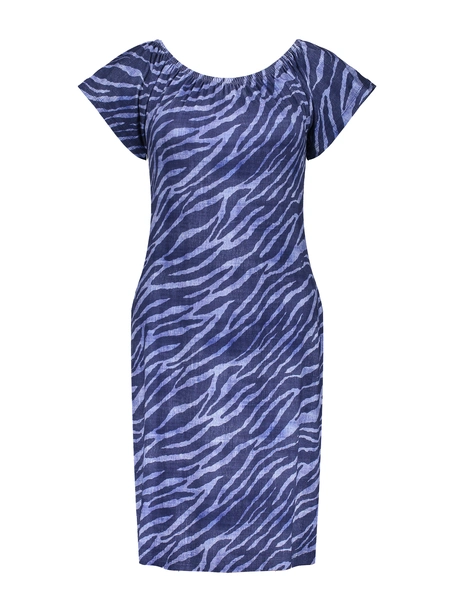 Geisha Dress elastic neck AOP