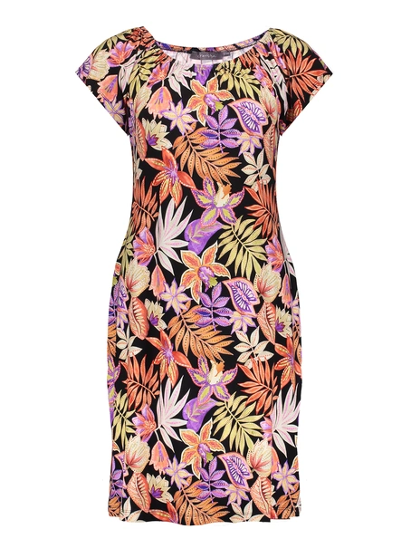 Geisha Dress elastic neck AOP