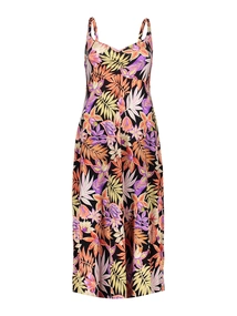 Geisha Dress spaghetti long AOP