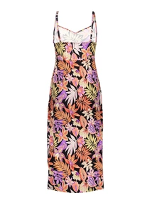 Geisha Dress spaghetti long AOP