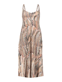 Geisha Dress spaghetti long AOP