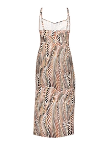Geisha Dress spaghetti long AOP