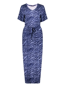 Geisha Dress v-neck long AOP
