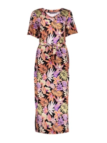 Geisha Dress v-neck long AOP