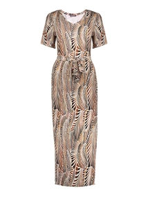 Geisha Dress v-neck long AOP